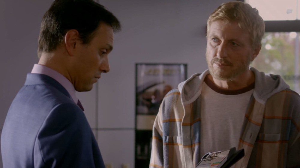 Ralph and Johnny in a still from Cobra Kai