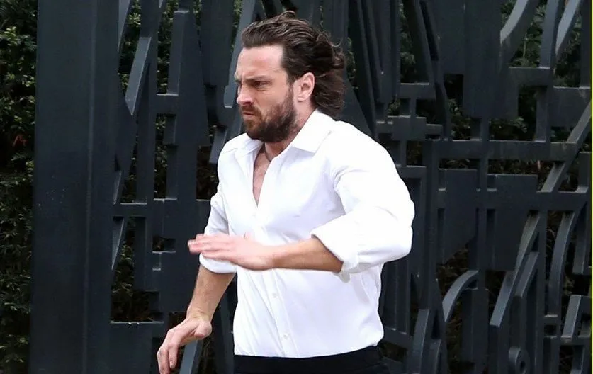 Aaron Taylor Johnson on the sets of Kraven The Hunter